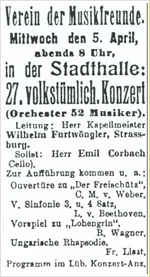 Concert du 5 avril 1911 [Affiche] - Cliquez pour agrandir l'image