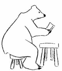Ours lisant (dessin)